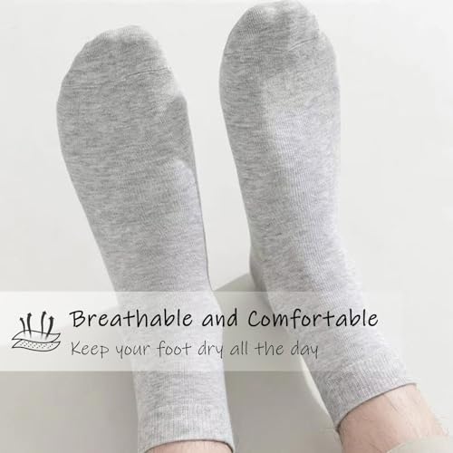 6 Pairs Thin Ankle Socks for Men and Women, Quarter Length, Athletic Running Work Socks 5