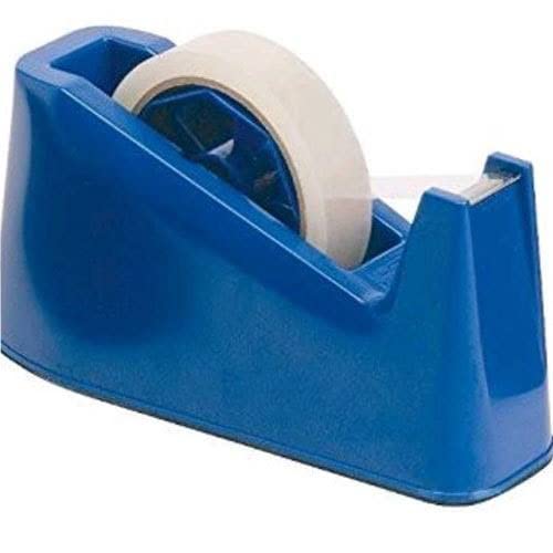 A.S Enterprises Heavy Weight and Anti-Skid 1 inch Cello Tape Dispenser for Home, Office, School Use (Random Color)