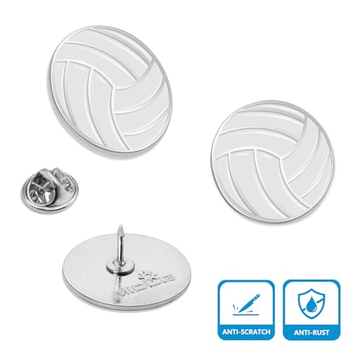 Image of 12 /24 /50 /100Pack Enamel Volleyball Lapel Pin Bulk -Metal Hat Men Women Mini Cute Sport Ball Badge Brooch Gifts