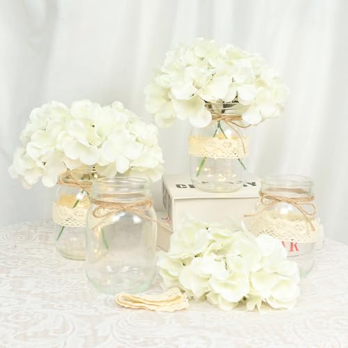 50% OFF Juego de 6 centros de mesa con hortensias artificiales - Image 5