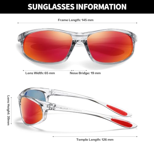 Image of FAGUMA Polarized Sports Sunglasses For Men UV400 Protection | Cycling Driving Fishing