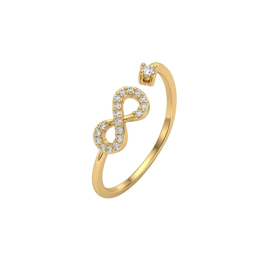 Image of SALTY Anti Tarnish Finger Ring for Women | Adjustable Fancy Jewellery Design | Fashion Accessories for Girls | Minimal Jewelry | Gift for Diwali, Christmas, Marriage, Birthday