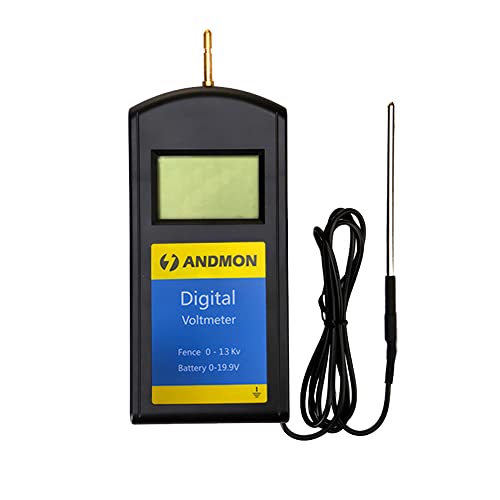 Image of Andmon Electric Fence Tester Battery Testing Digital Electric Fence Voltage Tester Testing Range 250 to19900V LCD Voltage Detector Gardening Tools