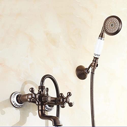 Robinets de douche vintage eau chaude froide avec kit baignoire