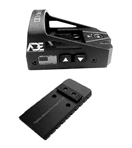 Ade Advanced Optics Delta RD3-012 Red Dot Reflex Sight + Optic Mounting Plate for Steyr A1 A2 Handgun Pistol + Picatinny Mounting Plate