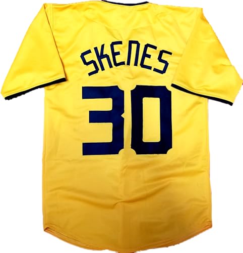 Generic Custom Stitched Paul Skenes Youth Jersey SIZE YOUTH XL Yellow, Medium