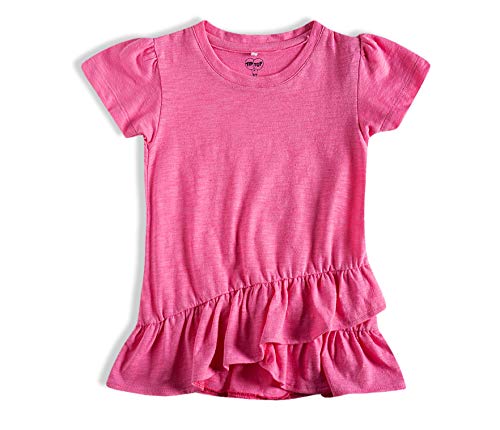 Camiseta Lisa babados, TipTop, meninas, Rosa, 4