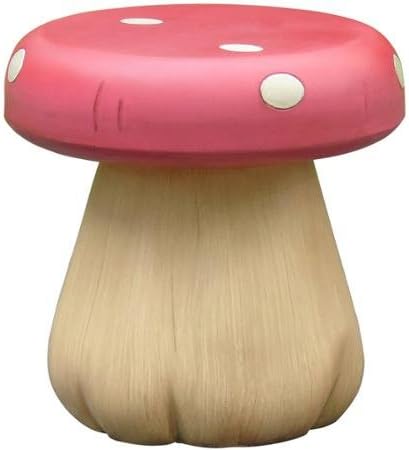 Heavy Duty Red Finish Mushroom Design Courtyard / Garden Stool