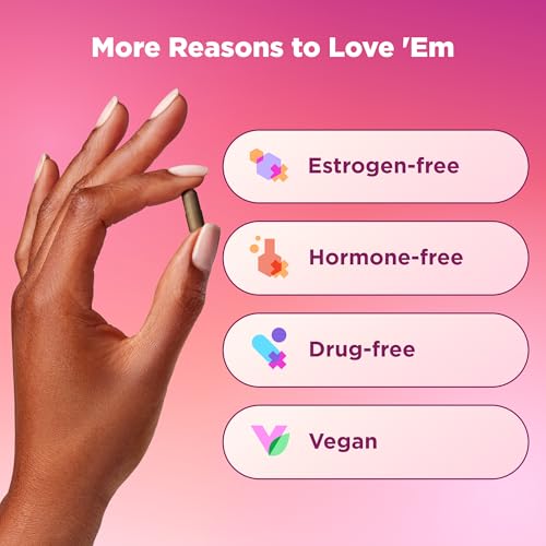 Image of OLLY Mellow Menopause Supplements for Women, Supports Hot Flashes, Vaginal Dryness & Occasional Mood Swings,* Estro-G100, GABA, Vegan Capsules, 1 Month Supply - 30 Count