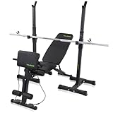 wuuhoo® Set de Home Gym – Banc Réglable, Support de Barre & Haltères pour Tailles Sta...
