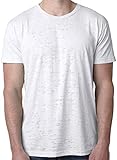 Yoga Clothing For You Mens Lightweight Burnout Tee Shirt, Large White
