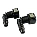 Fuel Line Quick Connector 5/16 Bundy Female to Barb for 6mm ID Nylon Tubing Elbow 90 Degree for 5/16 Steel to 1/4 Nylon Tube, Pack of 2