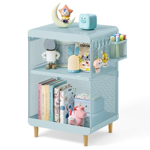 Image of SYKIARIOL Kids Nightstand,Kids Bedside Table,Teen Girls Night Stand,Toddler Night Stand,End Table for Girls Room Storage,Mint Green Nightstand