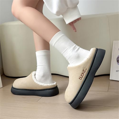 Epsion Women's Slippers Fuzzy Suede House Shoes Winter Warm Memory Foam Slipper Anti-Skid2