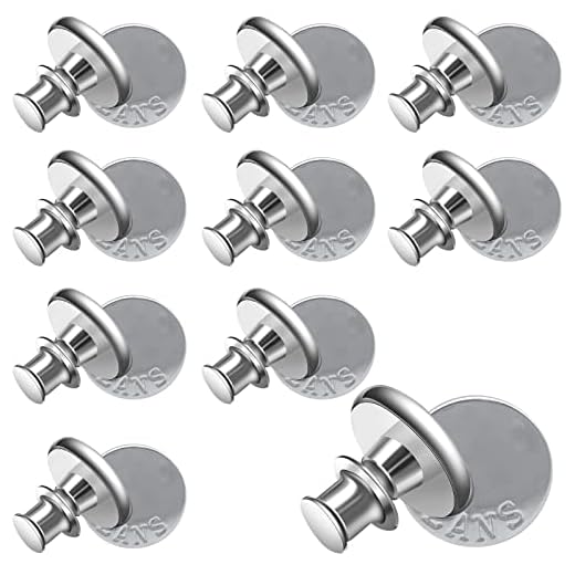 10 Stück Jeans Knöpfe Ohne Nähen, 17mm Button Pins Jeans, Hosenknöpfe Zum Stecken, DIY Jeansknopf, Knöpfe Hosen Enger Machen, Jeans Knöpfe zum Erweitern oder Reduzieren der Hosengröße(Silber) 9 Jeans Knöpfe Ohne Nähen Jeansknöpfe zum Schrauben Hosenknöpfe Hosen Knöpfe Verstellbare Jeans Ersatz Knopf Set 17mm 10 Stück