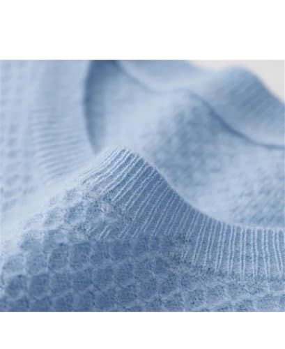 Men's Solid Regular O-Neck Short Sleeves Thin Sweater Pullover with2