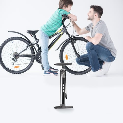 CLOLOP Bomba de piso para bicicletas com medidor, bomba para bicicletas de alta pressão 160 PSI, bom