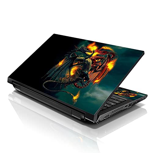 Image of LSS 17 17.3 Inches Laptop Notebook Skin Sticker with 2 Wrist Pads - Reusable Cover Protector Vinyl Sticker Cover Decal Fits 17 inch - 19 inch HP Asus Acer Samsung - Dinosaurs Pattern