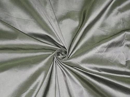 Tissu taffetas de soie haut de gamme en vert sarcelle et ivoire pour haute couture