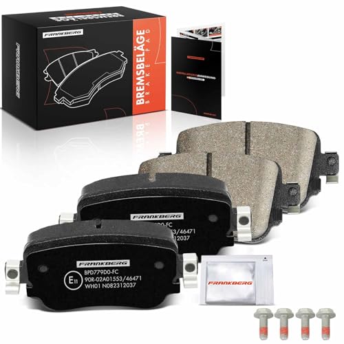 Frankberg Brake Pad Set incl. 4x Pads Rear Compatible with O.c.t.a.v.i.a III Estate 5E5 5E6 A1 Sportback 8XA 8XF Beetle Replace# 2K5698451A