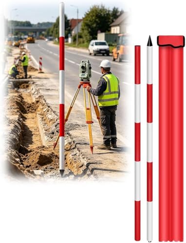 Poste de inspección de aluminio para marcado de construcción de sitio de 200cm 2
