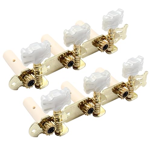 LDEXIN 1 Pair Classical Guitar Tuners 3R3L Machine Head Tuning Pegs Keys for Acoustic Guitar, Gold