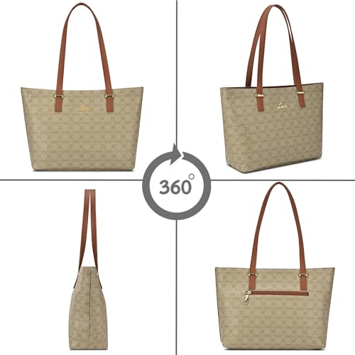 Image of Lavie Women's Mabel Solid Tote Handbag for Women | Tote Bag For Work | Ladies purse | Stylish Shoulder Bag | Gift For Ladies
