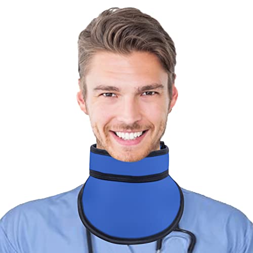 Image of Dental Lead Thyroid Shield Collar 0.5mmPb - Light Weight Lead Protection for Hospitals Labs Nursing Homes Adult Unisex (Blue)