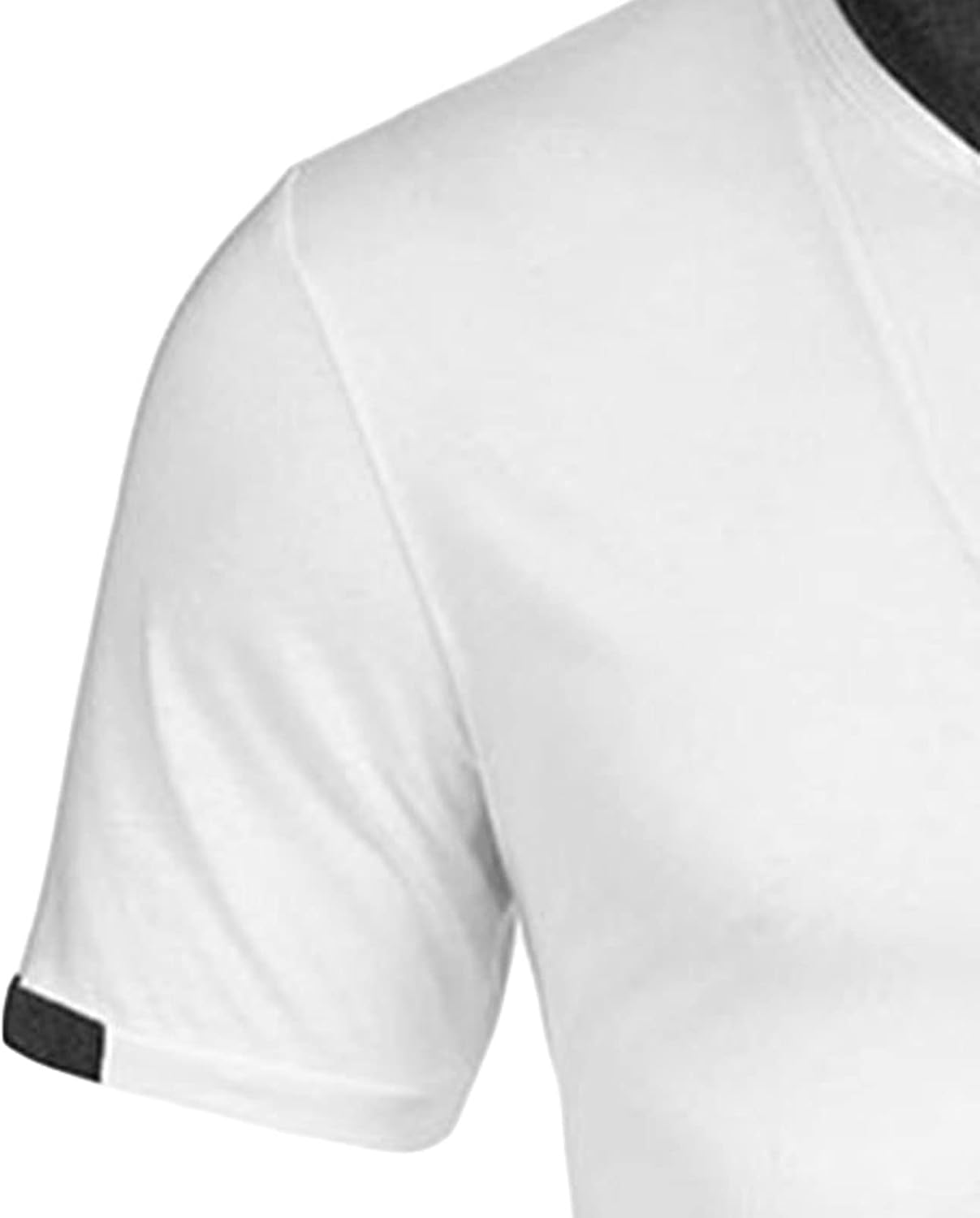 DGHM-JLMY Mens Athletic Muscle Casual T-Shirt Short Sleeve Slim Fit Henley T-Shirts Lightweight Fashion Polo Shirt