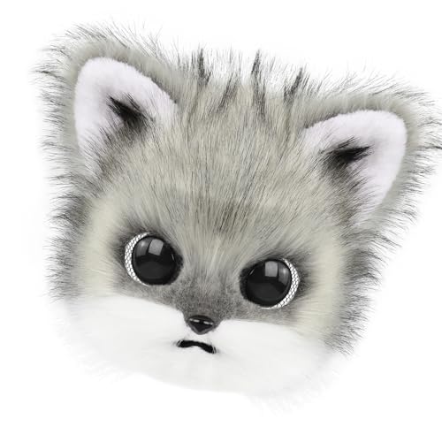 Tocado de animales de peluche mullido personaje suave para eventos de cosplay adultos y niños 1