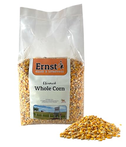 Ernst Grain & Livestock Whole Corn Perfect Feed for Deer Squirrels Chickens Ducks Rabbits Geese and More! 10lbs