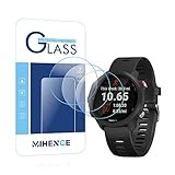 Mihence Compatible Garmin Forerunner 245 Screen Protector, 9H Premium Real Tempered Glass Screen Protector for Garmin Forerunner 245 / Garmin Forerunner 245 Music Smartwatch (3PCS)