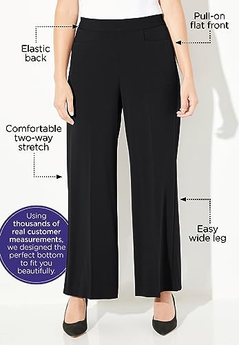 Catherines Women's Plus Size Refined Wide Leg Pant2