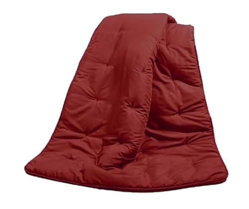 Corredocasa Plaid Divano Trapuntato Caldo Made in Italy Multiuso in Microfibra Coperta Imbottita Morbida per Letto, Divano o Camera Elegante e Decorativa Copri Tutto (Rosso/Bordeaux, Max 150x200)