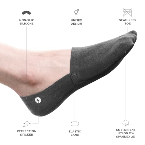 Image of Storm Empire No Show Socks 3 Pairs for Women and Men, Non Slip, Low Cut Liner, Invisible, Loafer, Sneaker, Flats, Boat Socks