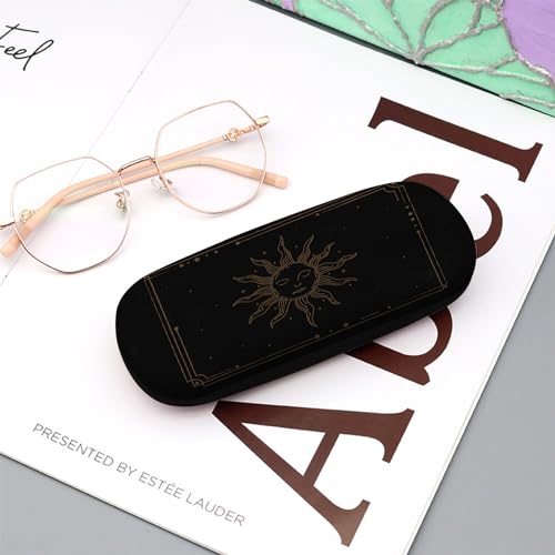 Image of Eyeglasses Case Hard Shell Protective Case for Glasses Eyeglass Box with Cleaning Cloth for Girls Women Cute Aesthetic