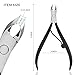 Cuticle Trimmer with Cuticle Pusher - Andlane Professional Stainless Steel Cuticle Nippers, Remover, Clipper and Cutter - Pedicure and Manicure Tools for Fingernails and Toenails