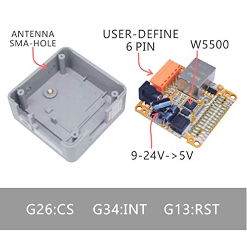 WINGONEER M5Stack LAN Module with W5500 Chip LanProto Ethernet Convert Network Module Microcontroller for Arduino 9-24V to 5V