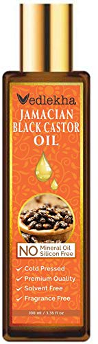 Vedlekha Natural & Organic Jamacian Black Castor Oil - Pure Oil For Stronger Hair, Skin & Nails 100ml