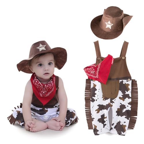 Disfraz Cowboy Western para Bebés 6-12 Meses miniatura 3