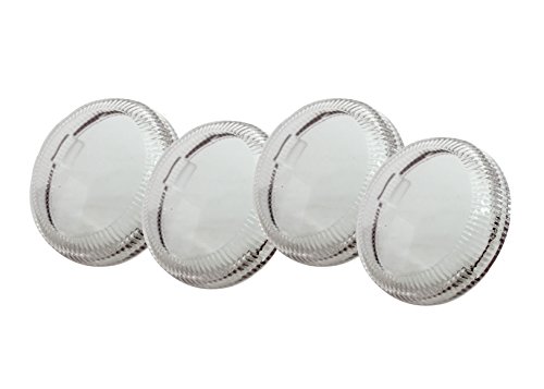 Set (4) OZ-USA Clear Turn Signal Lens Deuce-Style Snap On Replacement Lens for Harley 2002-2013 Street Glide FLHX