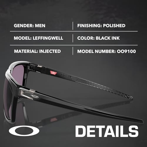 Image of Oakley LEFFINGWELL OO9100 Rectangle Sunglasses With Official Eyewear Kit | Men's Sunglasses