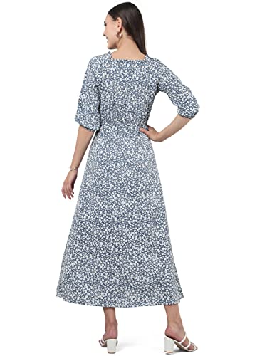 Image of AHANA Printed Crepe Maxi Dress