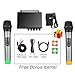 FIFINE UHF Dual Channel Wireless Handheld Microphone, Easy-to-use Karaoke Wireless Microphone System-K036