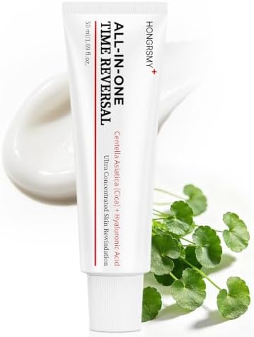 HONGRSMY Time Reverse Cream for Women 25+: 50ml Korean Cica Face & Neck Cream All-in-One Moisturizer with Centella Asiatica, Niacinamide & Hyaluronic Acid - Daily Skincare for Dry Dull Sensitive Skin
