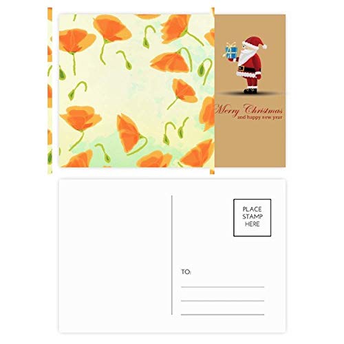 Cartes postales pour fleurs coquelicot doré lot de 20 papeterie florale et carterie