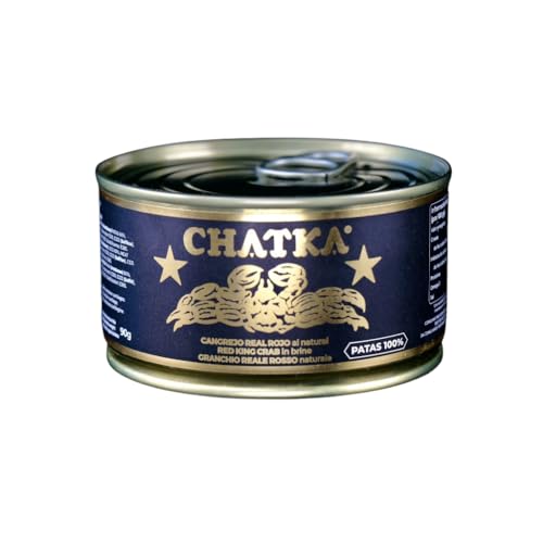 Chatka - Conserva en formato tradicional 100% patas de auténtico cangrejo real rojo (90 gram)