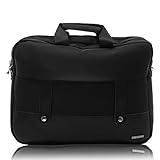 L'AVVENTO BG733 | Office Double Laptop Shoulder Bag | Fits up to 15.6? Laptops with Dual Compartments, Front Pocket with Two Straps & Safety Straps | Business, Travel & Daily Use | Black