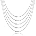 Produktbild 26 Stück Halskettenketten, 925 Silber Gravurketten mit Karabinerverschluss für DIY Schmuck Halskette Armband Herstellung 45 cm
