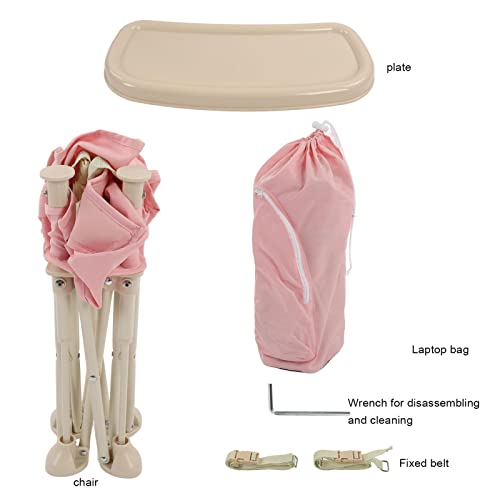 Asiento Elevador de Viaje, Al Aire Libre Bebé Silla Alta Portátil, Plegable Silla Elevadora para Niños Pequeños para el Camping Mesa de Comedor Playa Césped, sin Punta Silla de Comer (#3)